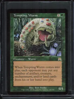 Magic The Gathering MTG - Onslaught ONS 2002 - #291 Tempting Wurm NM x1 LOT2 - Image 1