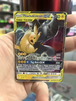 Pokemon Pikachu & Zekrom GX 33/181 SM-Team Up Ultra Rare Holo Tag Team GX NM - Image 2