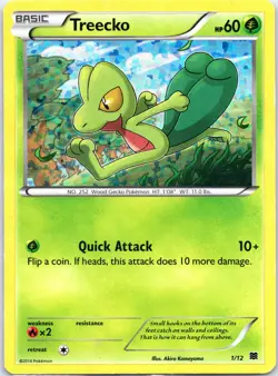 Pokemon TCG 2014 McDonald's Treecko Holo Card 1/12 LP - Image 1
