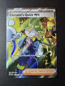 Pokemon TCG Clement's Quick Wit Ultra Rare- Surging Sparks, Near Mint - Image 1