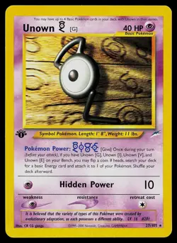 Pokemon Card - Unown [G] Neo Destiny 27/105 1st Edition Rare - Image 1
