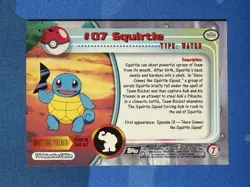 Squirtle #07 Topps TV Animation Edition Black Logo Pokemon - Image 2
