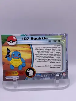#07 Squirtle Topps Foil LP Blue Logo Pokemon TV Animation Edition - Image 2