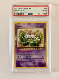 Pokemon PSA 9 Mew 53/108 - Holo Foil - 2016 XY Evolutions - Mint Graded - Image 5