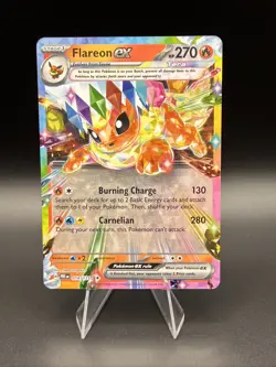 FLAREON EX 2025 PRISMATIC EVOLUTIONS TERA #014/131 DOUBLE RARE POKEMON TCG Q5677 - Image 1