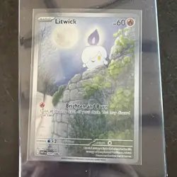 Pokemon Litwick 101/086 Sv: White Flare Holo Illustration Rare NM - Image 1
