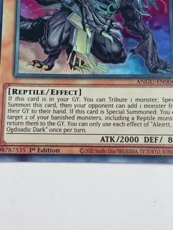 Aleirtt The Ogdoadic Dark Angu-En006 Holo 1st Edition Yu Gi Oh Card 2020 - Image 2