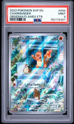 PSA 9 MINT Charmander Obsidian Flames ETB Promo 2023 Pokemon SVP044 - Image 1