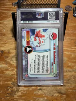 Pokemon 2000 Topps Chrome TV Goldeen #118 PSA 10 GEM MINT (seq. Pt1) - Image 2