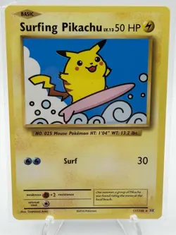Pokemon Surfing Pikachu Secret Rare XY - Evolutions 111/108 NM - Image 2