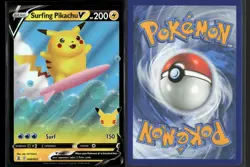 Surfing Pikachu V 008/025 Holo V Rare Celebrations Pokemon NM/M - Image 3
