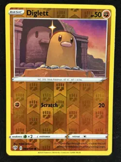 Pokemon - Diglett 084/189 - Darkness Ablaze Reverse Holo - LP - Image 1