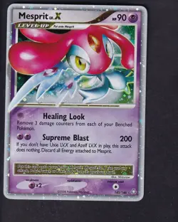 Mesprit LV.X 143/146 Holo LV.X Rare Legends Awakened Pokemon Lightly Played - Image 1