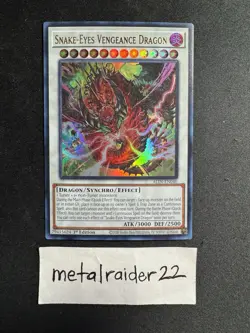 Yugioh Snake-Eyes Vengeance Dragon ALIN-EN040 Alliance Insight 1st Edition NM - Image 1