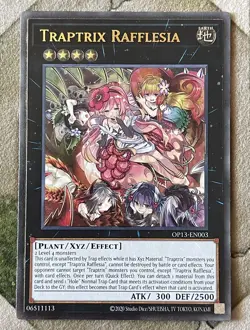 Yugioh TRAPTRIX RAFFLESIA Ultimate Rare OP13-EN003 - Image 1