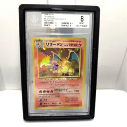 1996 Pokemon Card Charizard Holo No Rarity Kairiki Japanese Vintage BGS 8 NM-MT - Image 1