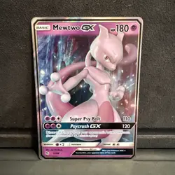 Pokemon Mewtwo GX Holo Ultra Rare TCG Card Hidden Fates 31/68 - Image 1
