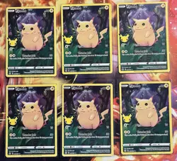 Pokemon Celebrations PIKACHU Full Art Holo Rare 005/025 6CARD LOT - Image 1