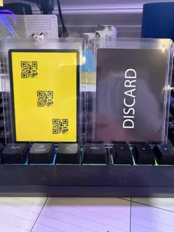Disney Lorcana Discard Error QR Code Card Yellow Background & Black Discard - Image 1