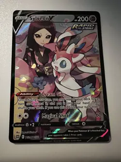 Pokemon Sylveon v TCG Brilliant Stars Holo Card TG14/TG30 Secret Rare - Image 1