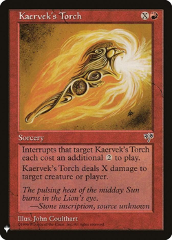 MTG magic 1x Kaervek's Torch (M/NM) The List Reprints Cards - Image 1