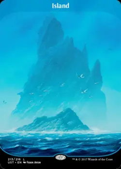 Island -Foil Near Mint MTG Unstable - Image 1