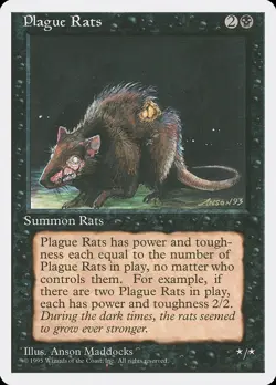 MTG Plague Rats ** Fourth Edition ** English - Image 1