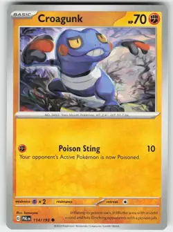 Croagunk 114/193 Common Paldea Evolved Pokemon Near Mint - Image 1