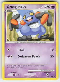 Croagunk 101/147 Common Supreme Victors Pokemon Lightly Played - Image 1