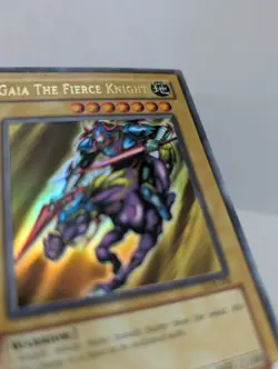 Yu-Gi-Oh! Gaia The Fierce Knight LOB-EN006 Holo ATK 2300 DEF 2100 Konami - Image 2