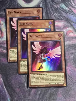 YUGIOH x3 BLGG-EN068 RED NOVA - ULTRA RARE 1st EDITION - Image 1