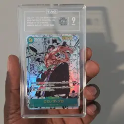 Bandai One Piece Roronoa Zoro OP06-118 Secret Rare Manga Alt Art JPN TAG 9 - Image 1