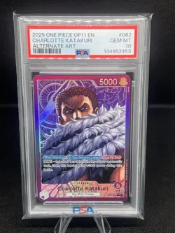 CHARLOTTE KATAKURI PSA 10 2025 ONE PIECE OP11-A FIST OF DIVINE SPEED #062 ENG - Image 1