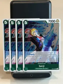 One Piece TCG Foil Playset - Sanji OP13-027 x4 - Carrying On His Will - English - Image 1