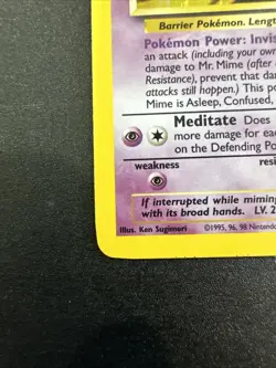 Pokemon TCG Mr. Mime Jungle Holo Card 6/64 Unlimited Rare, Near Mint Condition - Image 2