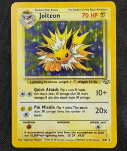 Jolteon 4/64 Jungle Unlimited Holo Rare WOTC LP Pokemon Card - Image 1