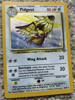 Pokemon Pidgeot 8/64 Jungle Holo Rare Unlimited 1999 LP Vintage WOTC Card - Image 3