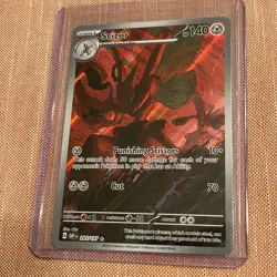 Scizor Pokemon TCG Sv03: Obsidian Flames Holo Illustration Rare Card 205/197 - Image 1
