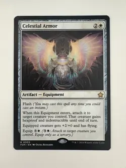 Celestial Armor MTG Magic the Gathering Card NM Near Mint FDN - Image 1