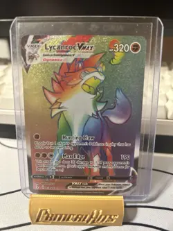 Pokemon Lycanroc VMAX Full Art Secret Rare Holo 213/203 Evolving Skies Card-NM - Image 1
