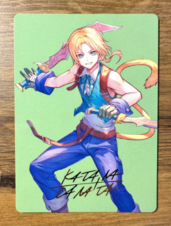 Magic MTG Final Fantasy Zidane, Tantalus Thief 49/53 Art Gold Stamp Signature - Image 1