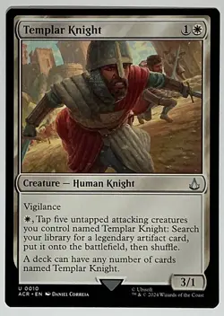 MTG Templar Knight ACR NM #10 Assassin's Creed Magic the Gathering - Image 1