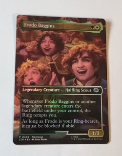 MtG Frodo Baggins (LTR-0404) Uncommon Full Art Prerelease Foil English MINT - Image 1