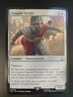 Templar Knight NM Universes Beyond: Assassin's Creed MTG FREE SHIPPING - Image 1