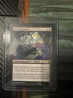 Magic: The Gathering Bitterblossom Morningtide 58/150 Rare Black Tribal Ench Eng - Image 1