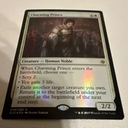 Wizards of the Coast MTG Charming Prince ELD Rare 008/269 Foil White 2/2 - Image 2