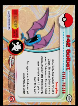 Pokemon Card - Golbat Topps Chrome TV Animation Edition 42 Foil - Image 2