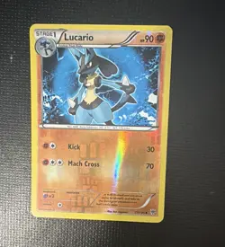 The Pokemon Company Lucario 77/135 Plasma Storm Rev Holo Unc 90 HP EN 2012 - Image 1