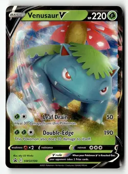 Venusaur V SWSH100 Holo Promo Sword & Shield Promo Pokemon Holo Near Mint - Image 1