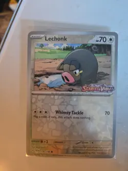 Lechonk 156/198 - Scarlet & Violet BEST BUY Stamp - Pokemon Card SEALED Promo - Image 1